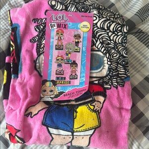 L.O.L. Surprise! Pink and Blue Doll Beach Towel